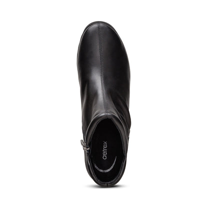 Zoey Slip-On Boot - Black Leather