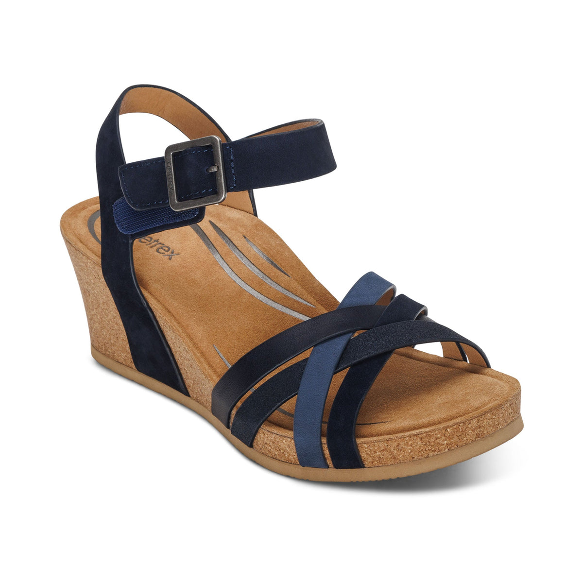 Noelle Arch Support Wedge - Navy