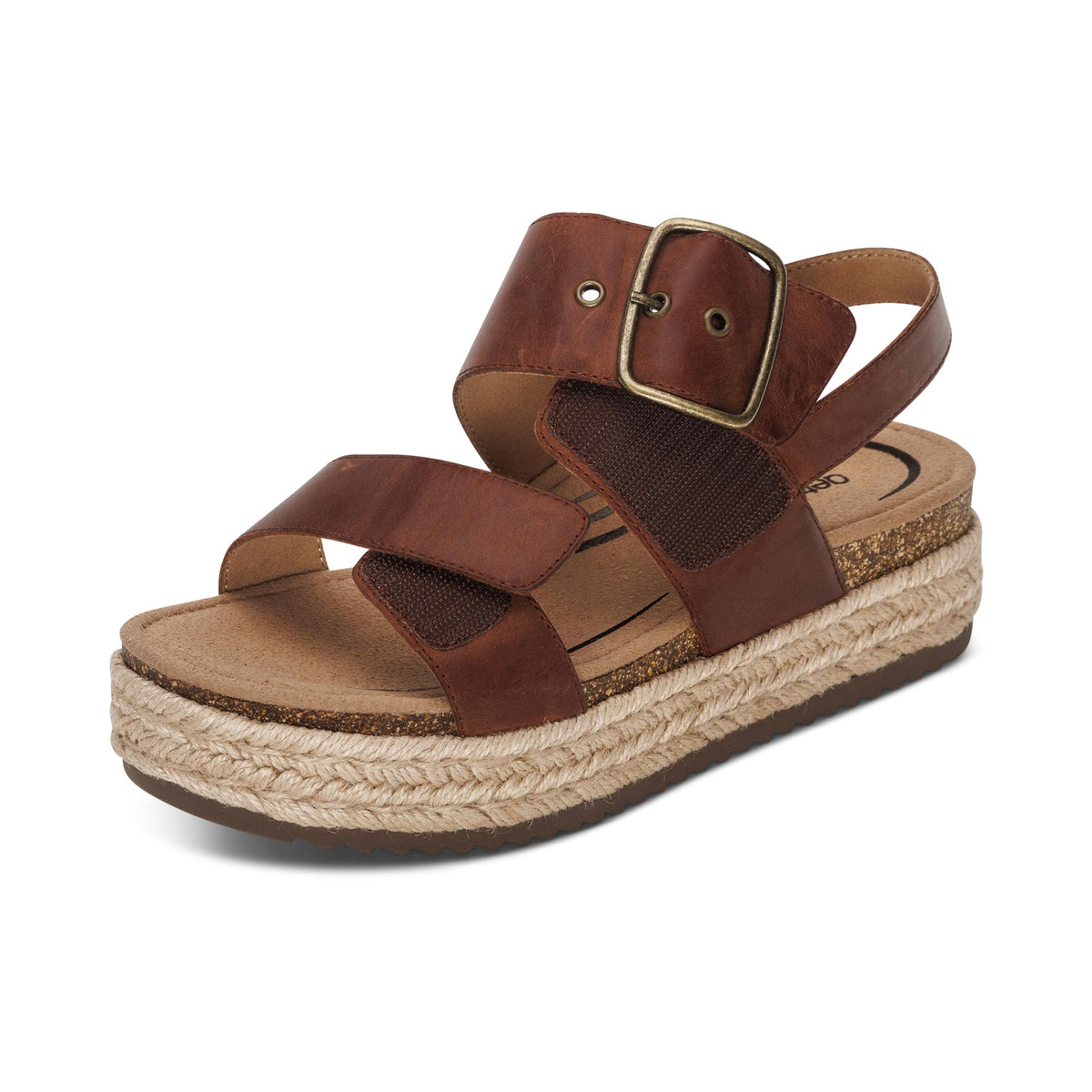 Vania Arch Support Platform Sandal - Walnut