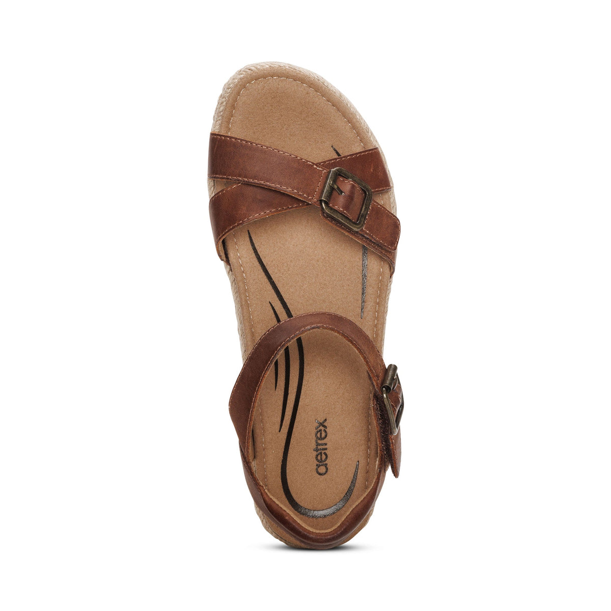 Paula Arch Support Platform Sandal - Walnut