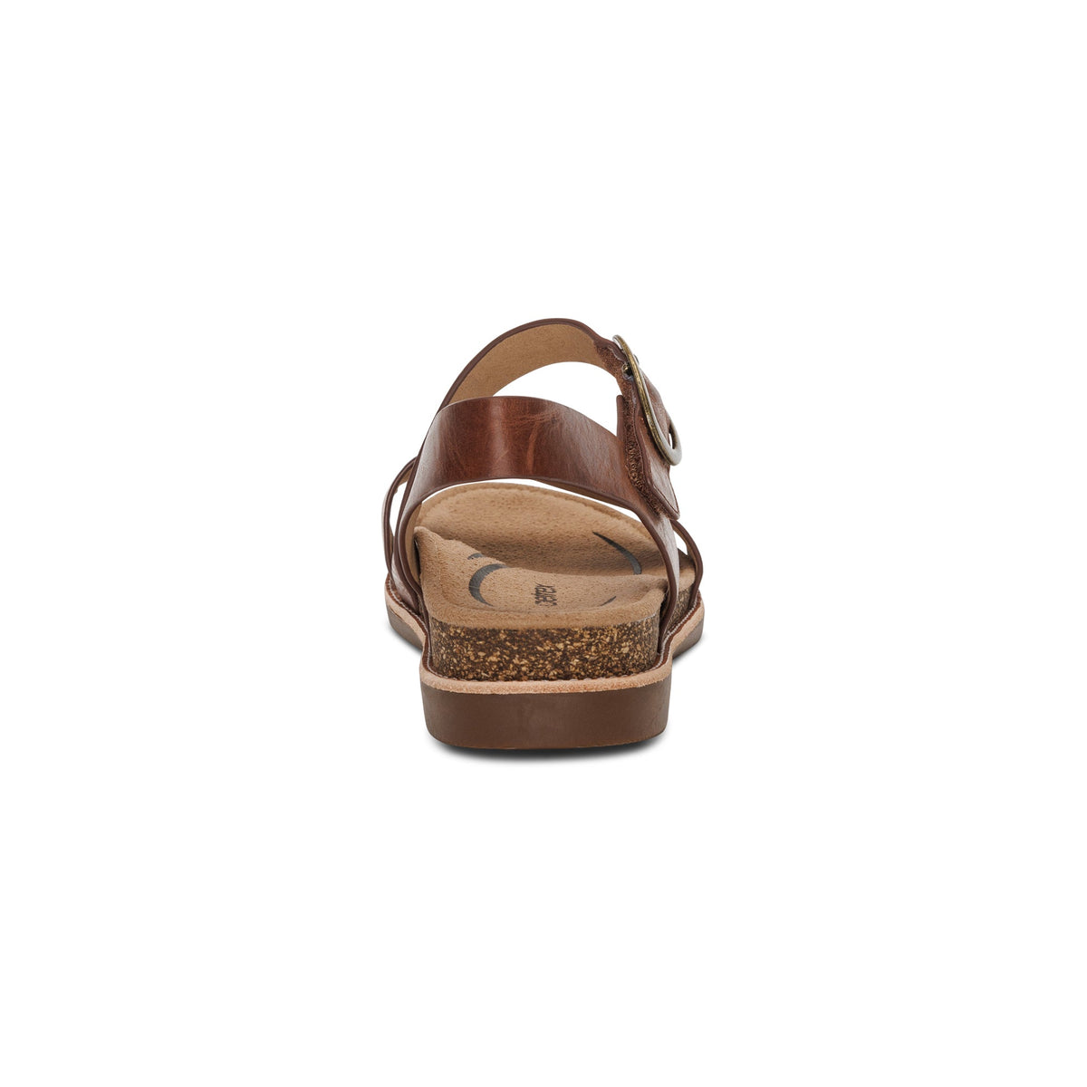 Tamara Asymmetrical Quarter Strap Sandal - Walnut