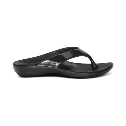 Maui Orthotic Women's Flips - Black Gloss