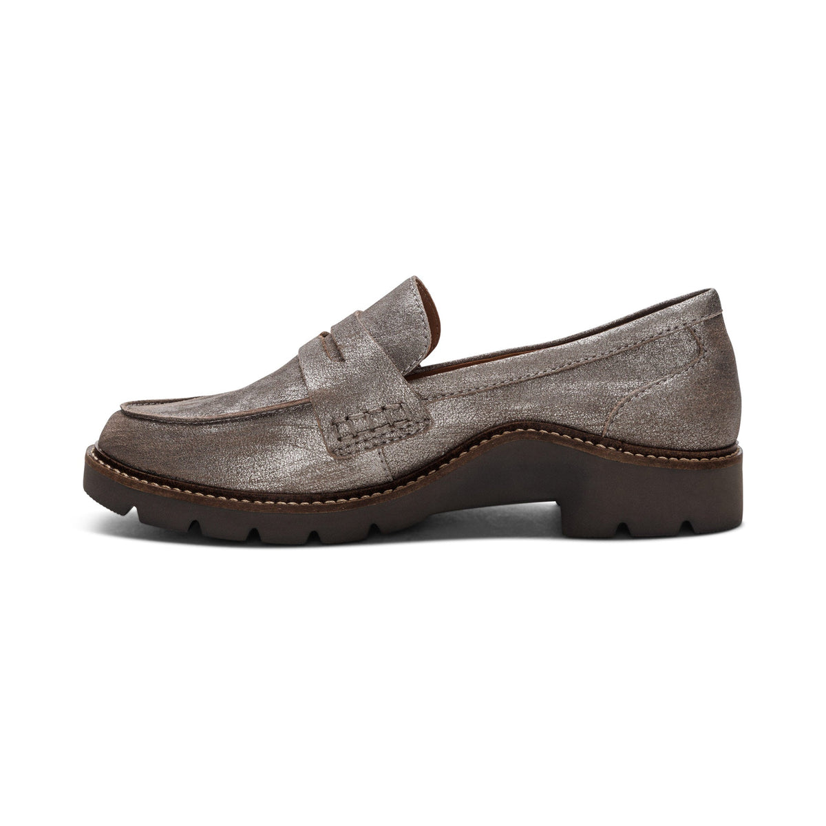Collette Arch Support Loafer - Brushed Silver