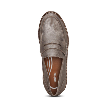 Collette Arch Support Loafer - Brushed Silver