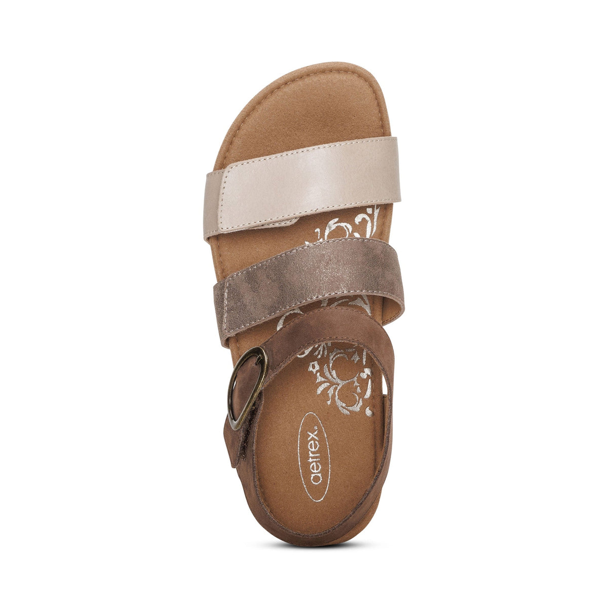 Lilly Adjustable Quarter Strap Sandal - Taupe