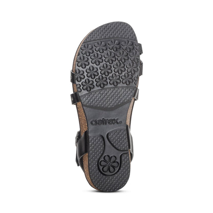 Lauren Quarter Strap Sandal - Black