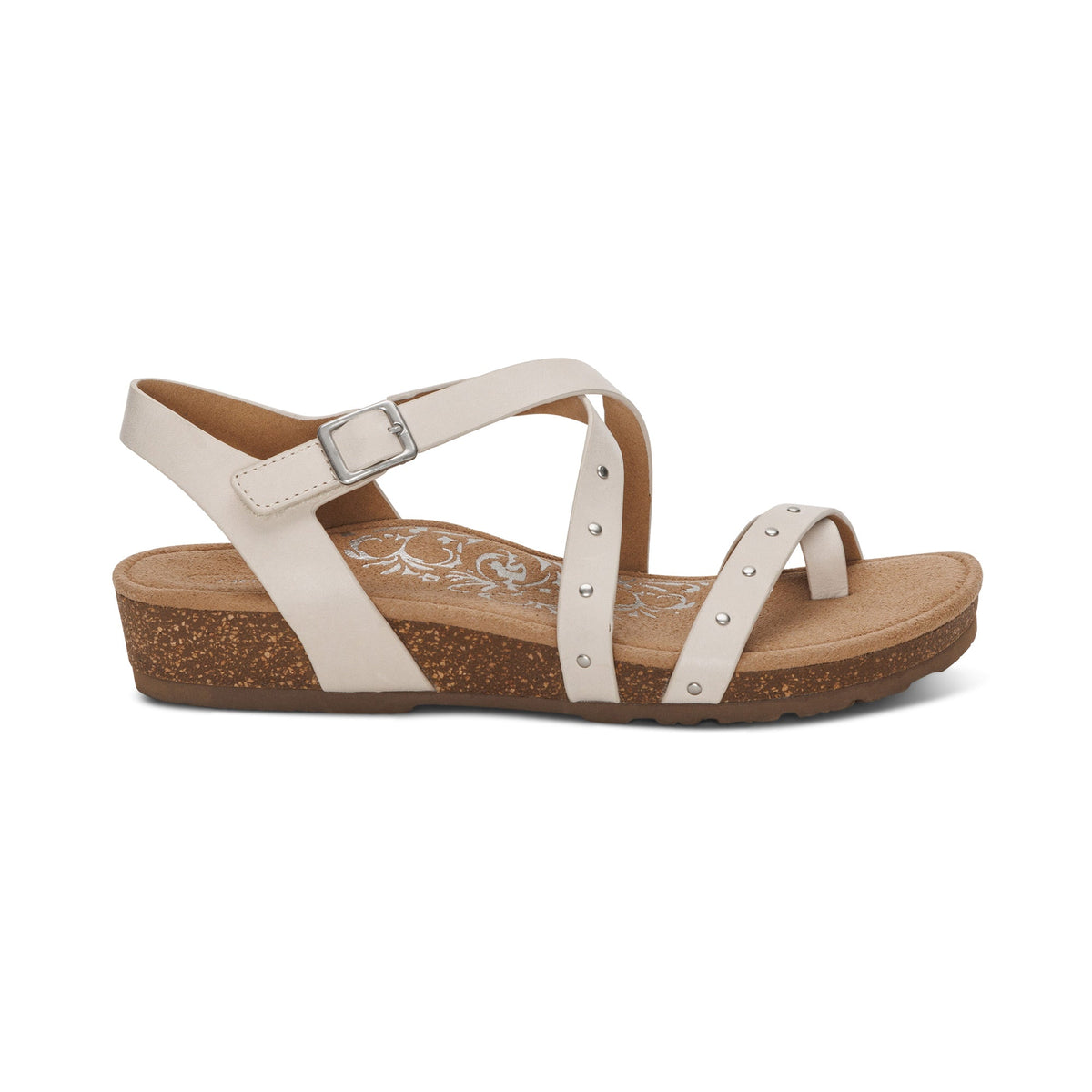 Lauren Quarter Strap Sandal - Ivory