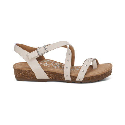 Lauren Quarter Strap Sandal - Ivory