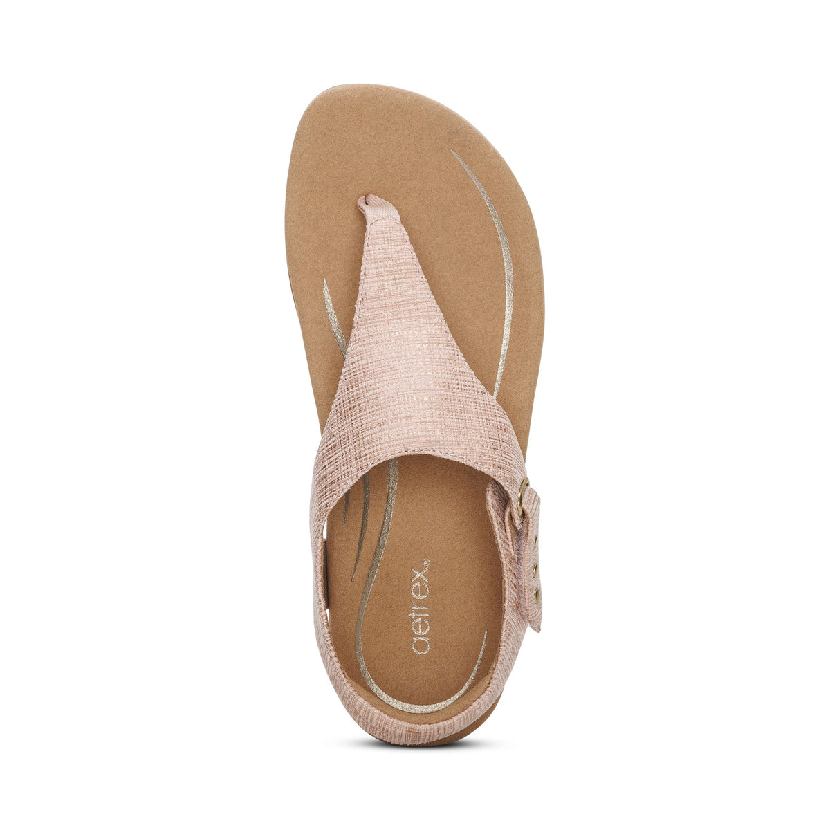 Ellie Adjustable Quarter Strap Thong Sandal - Blush