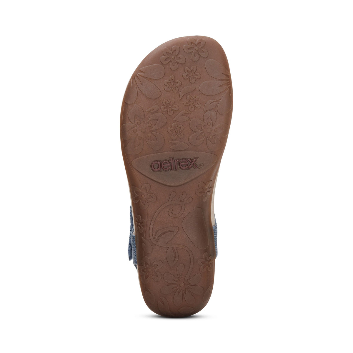 Ellie Adjustable Quarter Strap Thong Sandal - Navy