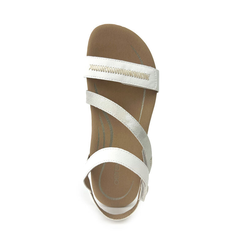 Gabby Adjustable Quarter Strap Sandal - White