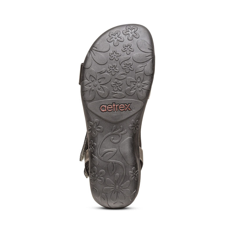 Gabby Adjustable Quarter Strap Sandal - Black Multi
