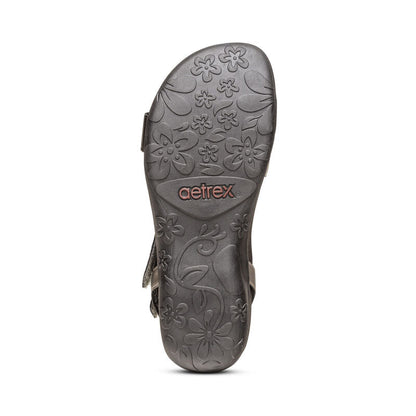 Gabby Adjustable Quarter Strap Sandal - Black Multi