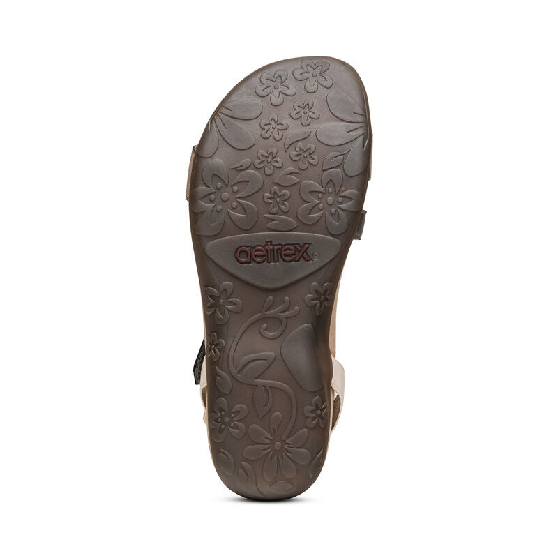 Gabby Adjustable Quarter Strap Sandal - Stone Multi