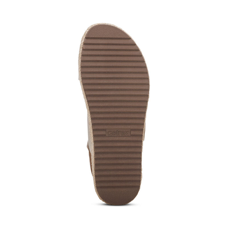 Vania Arch Support Platform Sandal - Cream