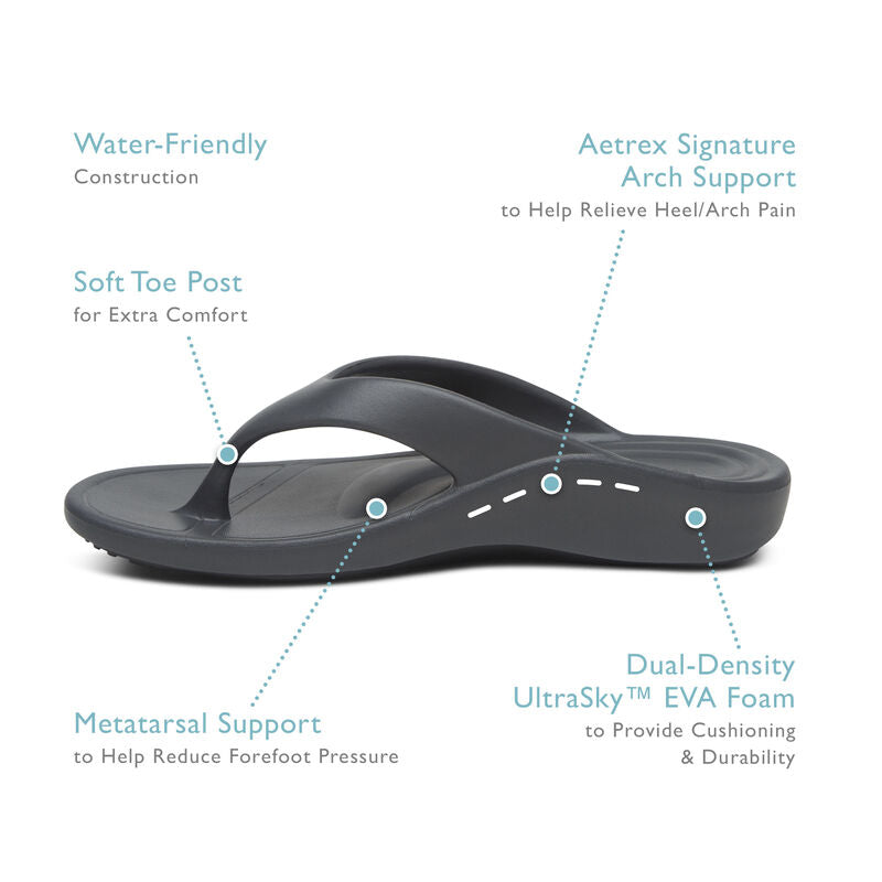 Maui Orthotic Women's Flips - Matte Grey