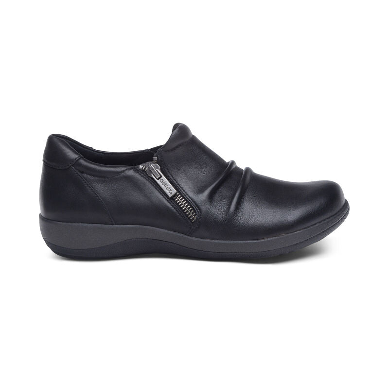 Katie Side Zip Slip-On - Black