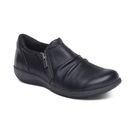 Katie Side Zip Slip-On - Black