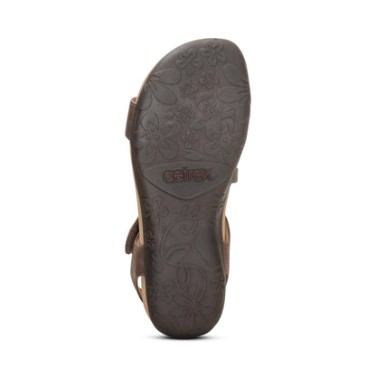 Jess Adjustable Quarter Strap Sandal - Bronze