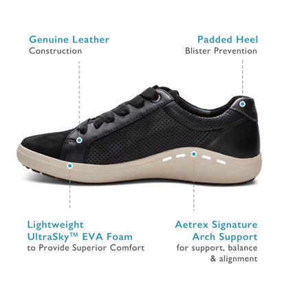 Courtney Lace-up Sneaker - Brushed Silver