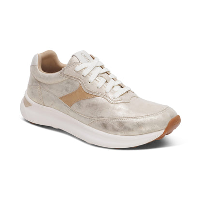 Emily Lace-Up Sneaker - Champagne