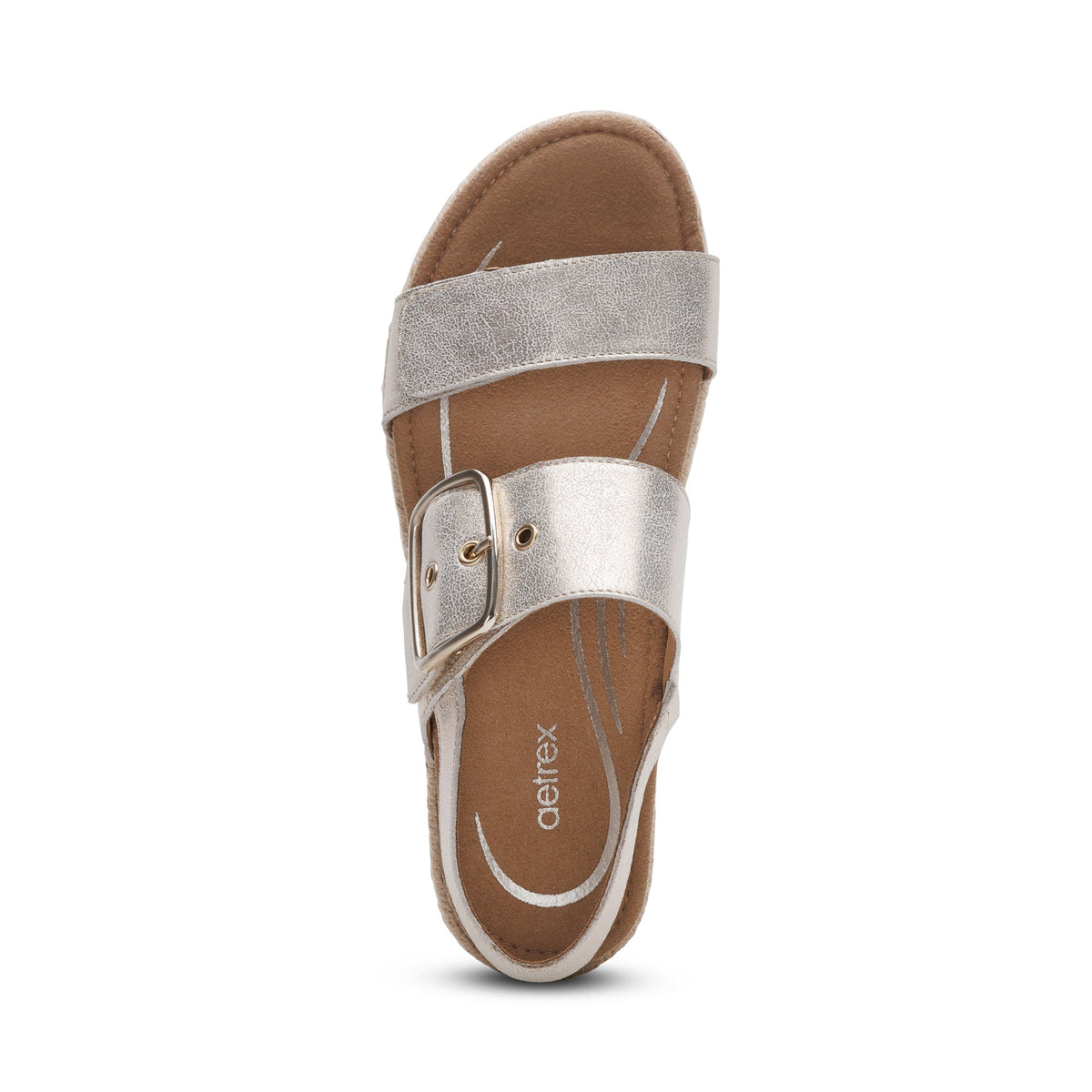 Vania Arch Support Platform Sandal - Champagne