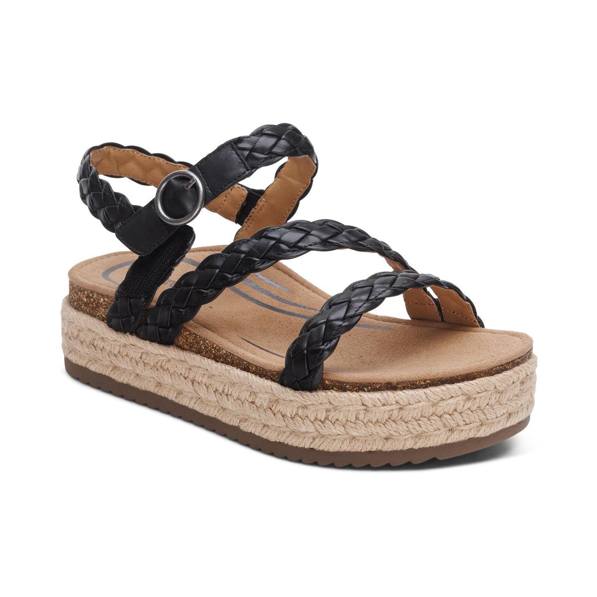 Julia Arch Support Platform Sandal - Black