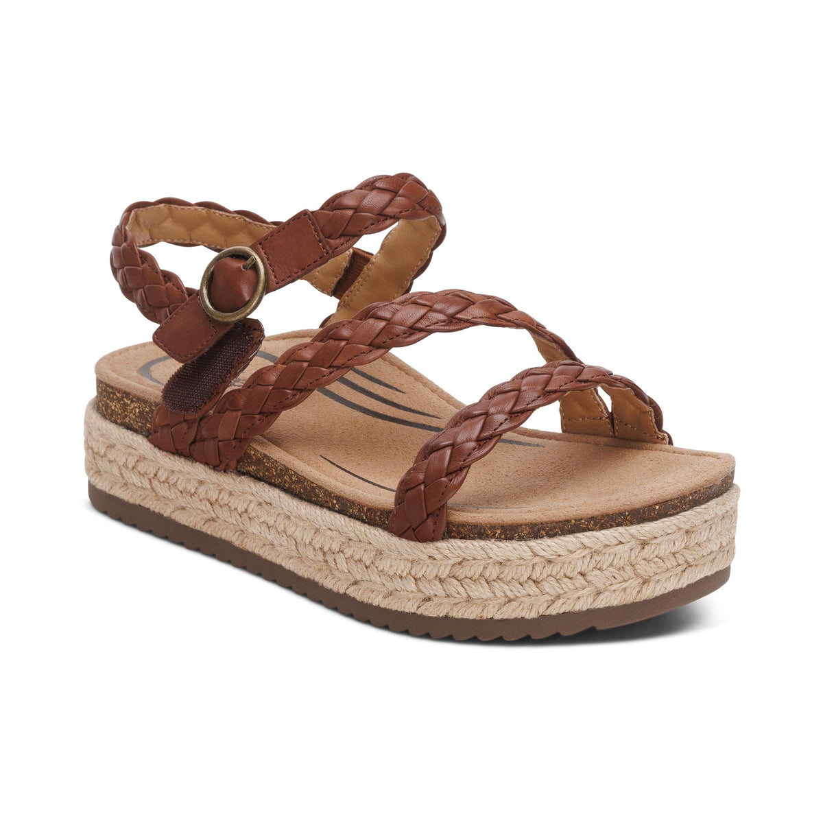 Julia Arch Support Platform Sandal - Walnut