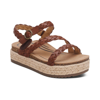 Julia Arch Support Platform Sandal - Walnut