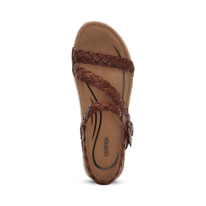 Julia Arch Support Platform Sandal - Walnut