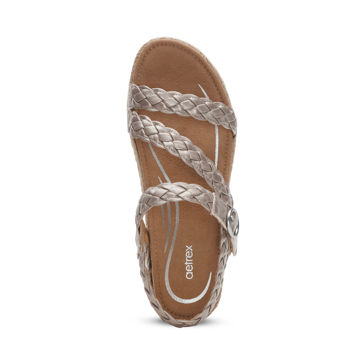 Julia Arch Support Platform Sandal - Platinum