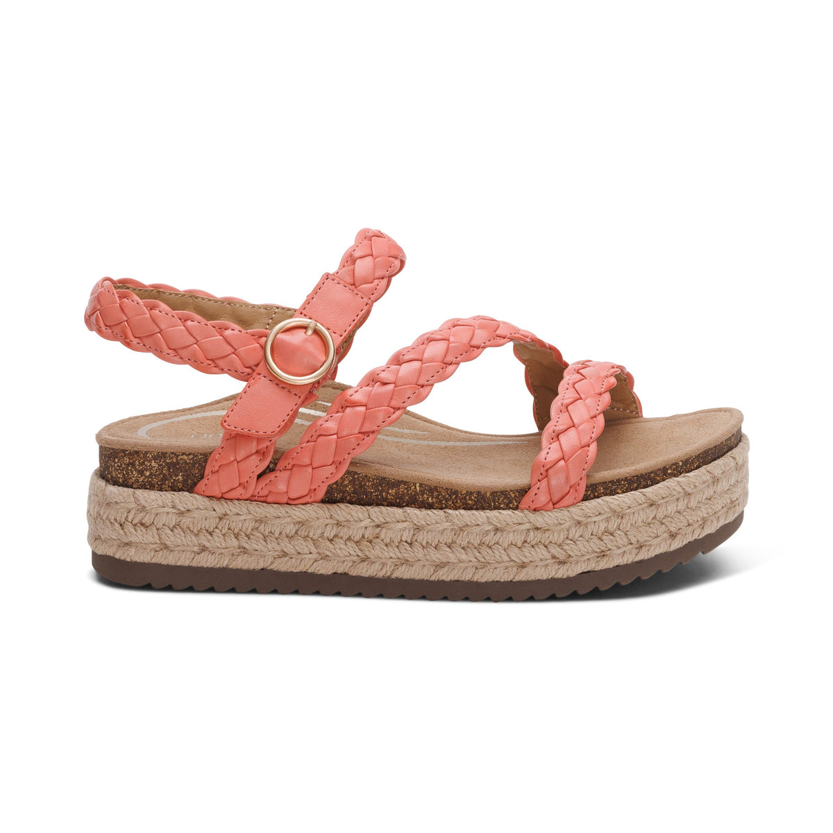Julia Arch Support Platform Sandal - Coral