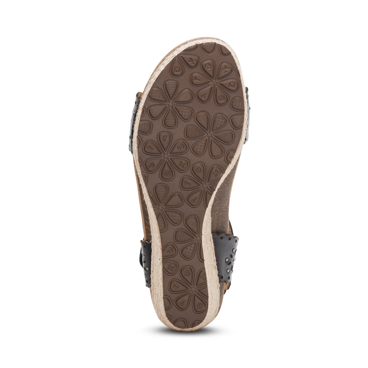 Sydney Quarter Strap Espadrille Wedge - Black Cutout