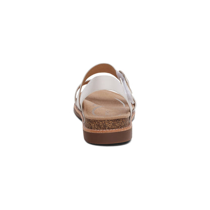 Tamara Asymmetrical Quarter Strap Sandal - Ivory
