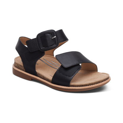 Claire Quarter Strap Sandal - Black