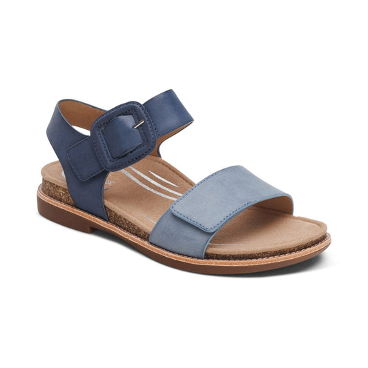Claire Quarter Strap Sandal - Navy