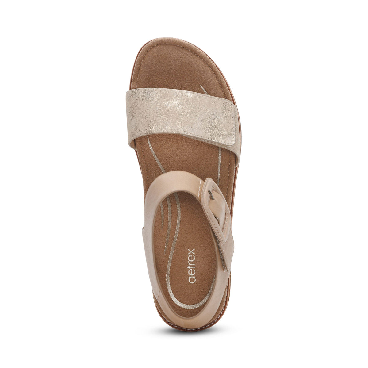 Claire Quarter Strap Sandal - Champagne