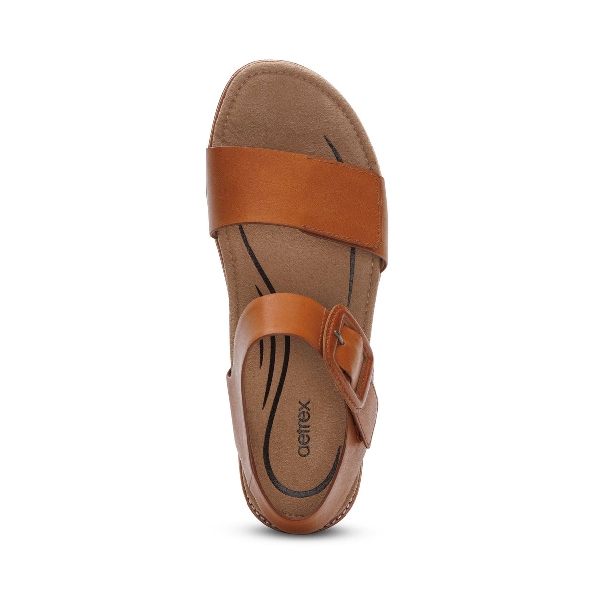 Claire Quarter Strap Sandal - Cognac