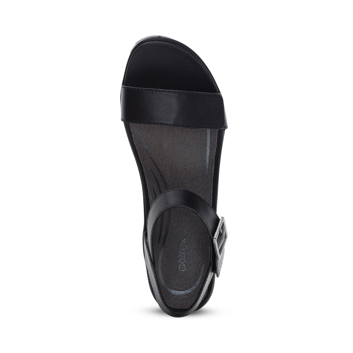 Andrea Quarter Strap Wedge  - Black