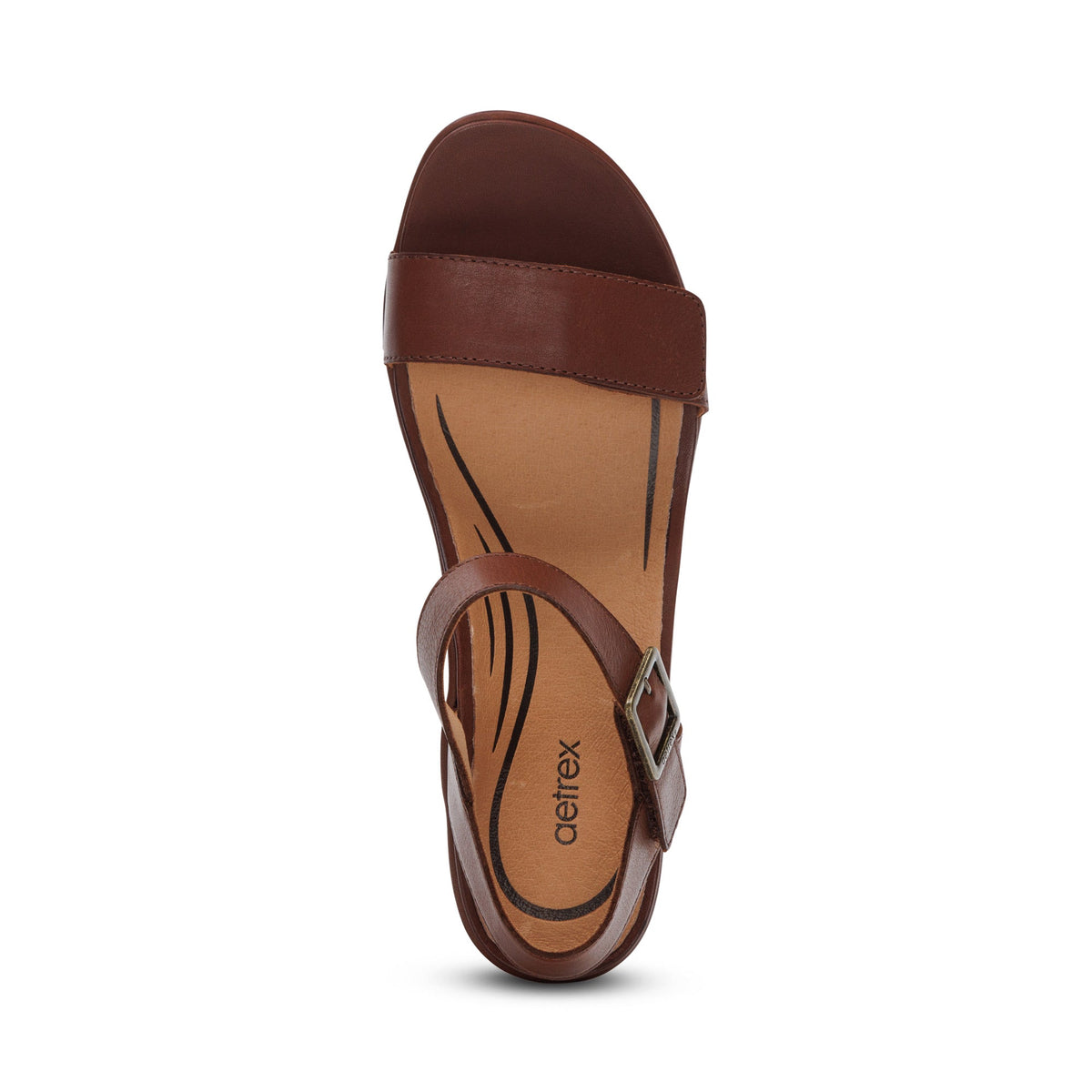 Andrea Quarter Strap Wedge  - Walnut
