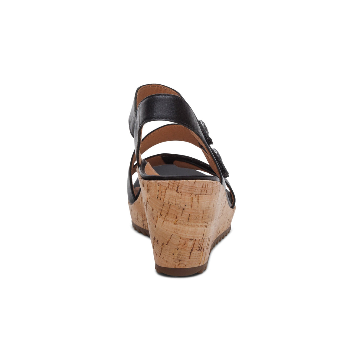 Madelyn Quarter Strap Wedge  - Black