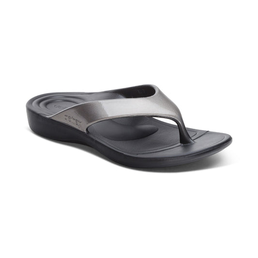 Maui Orthotic Women's Flips - Pewter Metallic