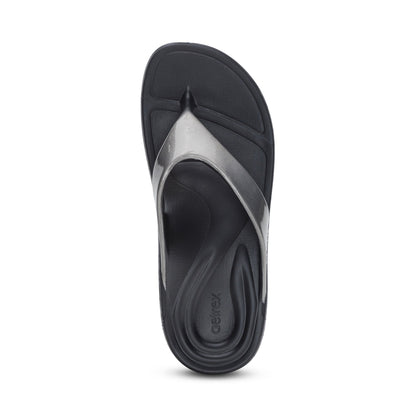Maui Orthotic Women's Flips - Pewter Metallic