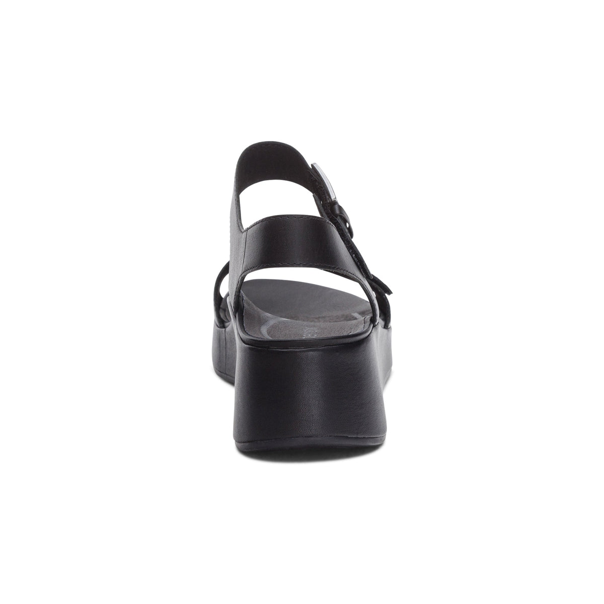 Ariel Adjustable Quarter Strap Wedge  - Black