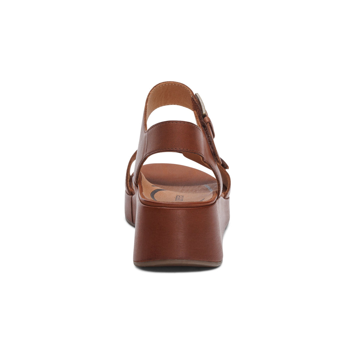 Ariel Adjustable Quarter Strap Wedge  - Dark Brown