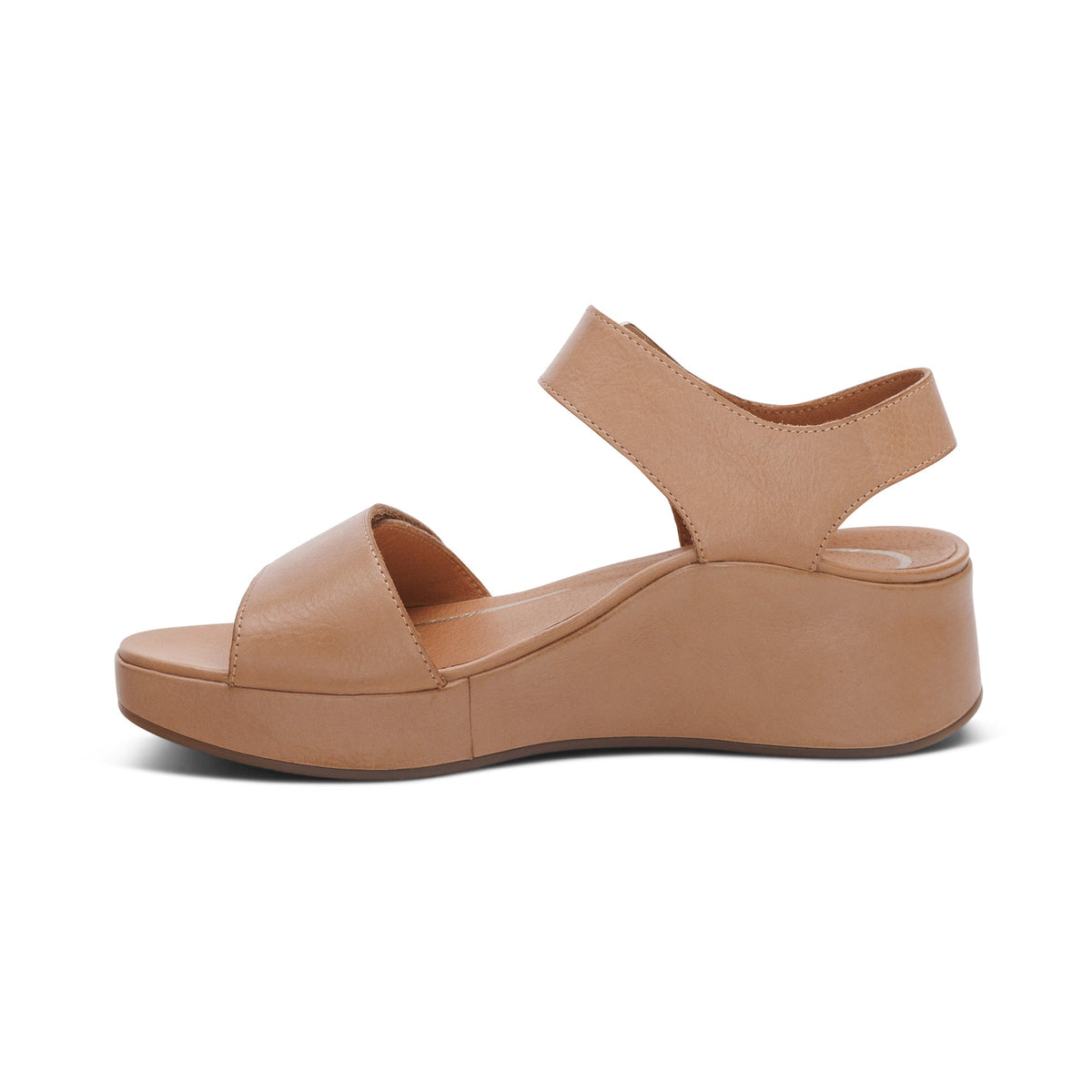 Ariel Adjustable Quarter Strap Wedge  - Sand
