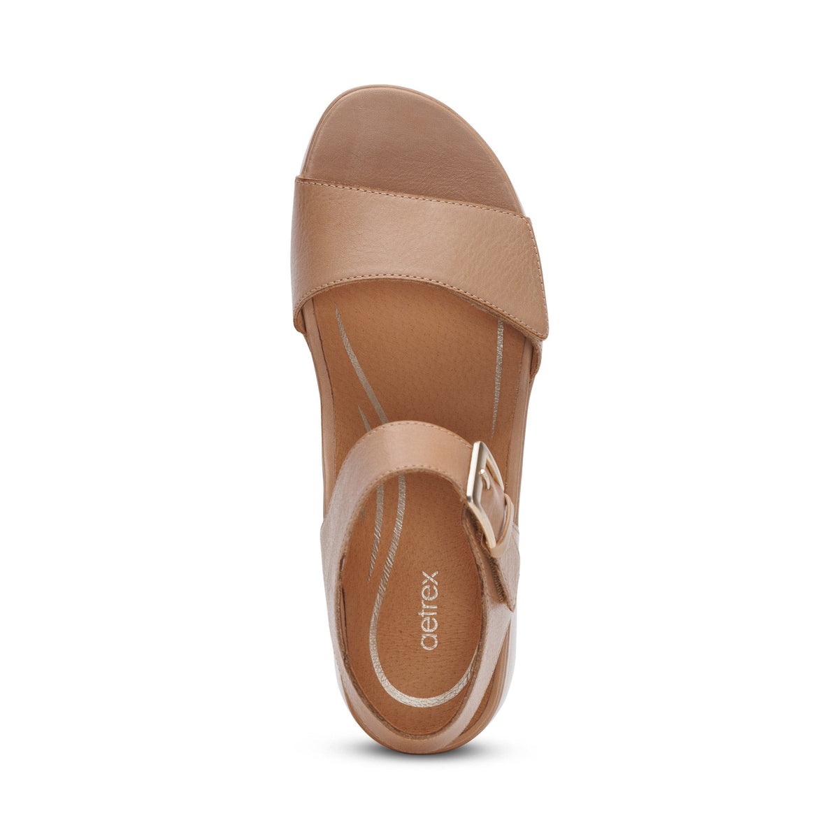 Ariel Adjustable Quarter Strap Wedge  - Sand