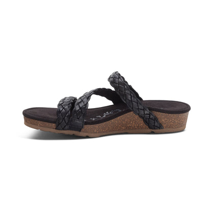Josie Braided Slide - Black