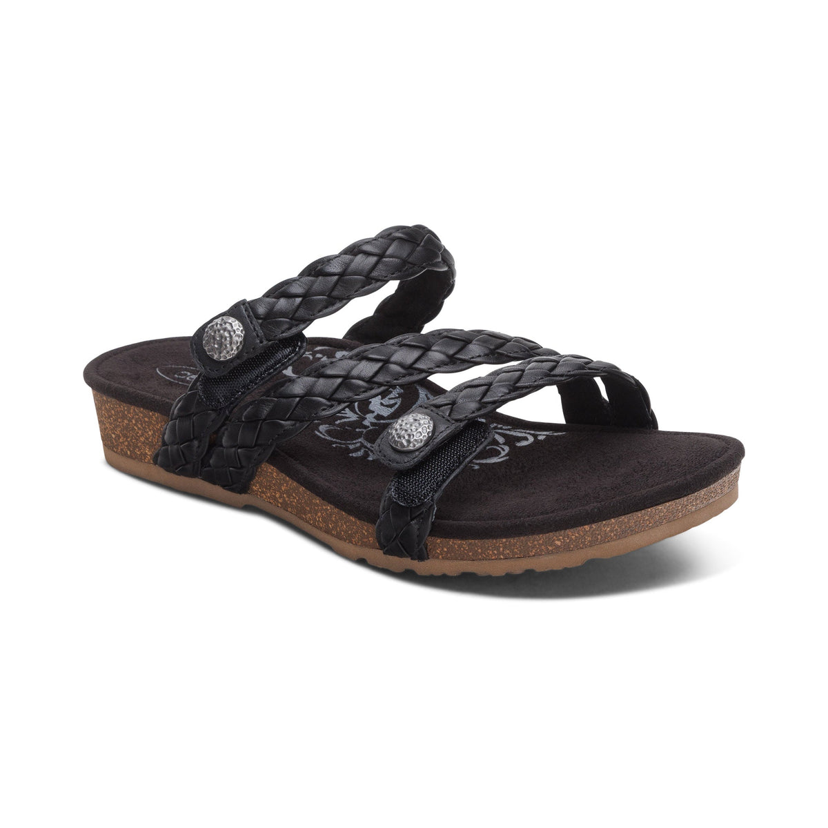 Josie Braided Slide - Black