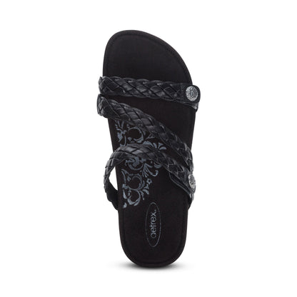 Josie Braided Slide - Black